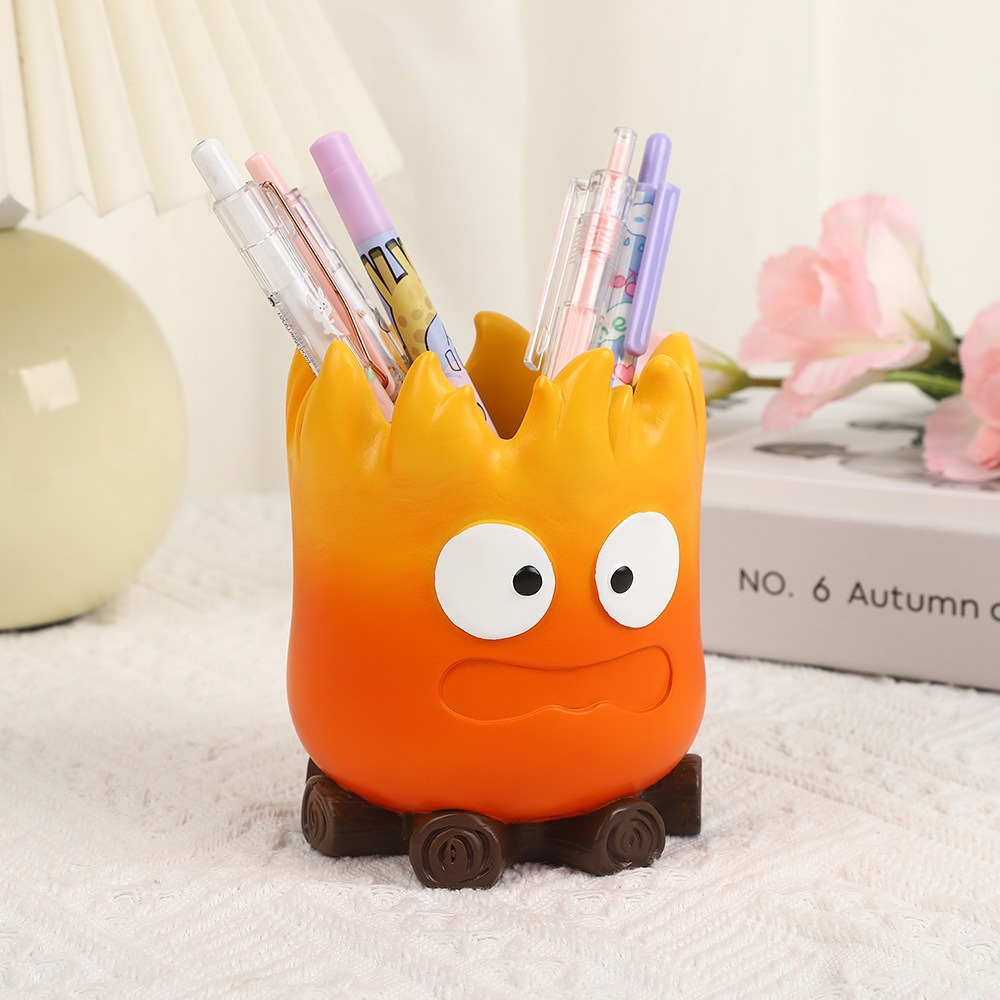 Home Decor Organizer - 新しいカルシファーファイアデスクトップデコレーションクリエイティブホームリビングルームポーチキー収納トレイ漫画スナックオーガナイザーテーブルオーナメント