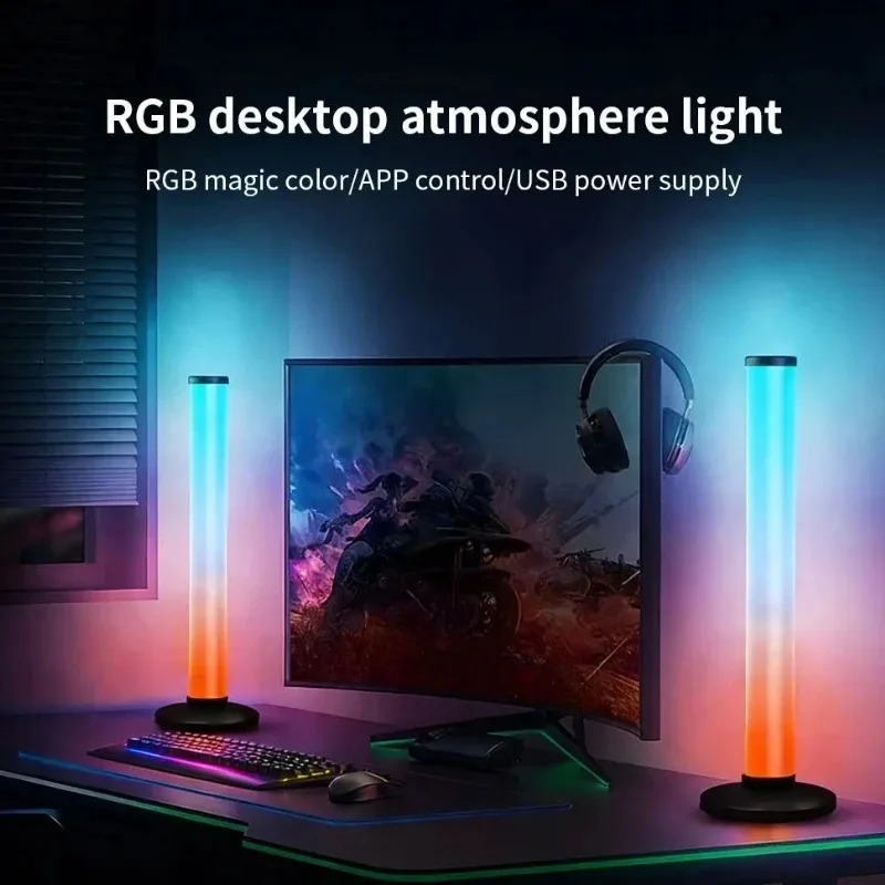 Home Decor Light - RGB LEDライトバー USB給電式、スマートTVアンビエント照明、Bluetoothアプリリモコン付き、音楽反応型ランプ、ホームデコレーション用