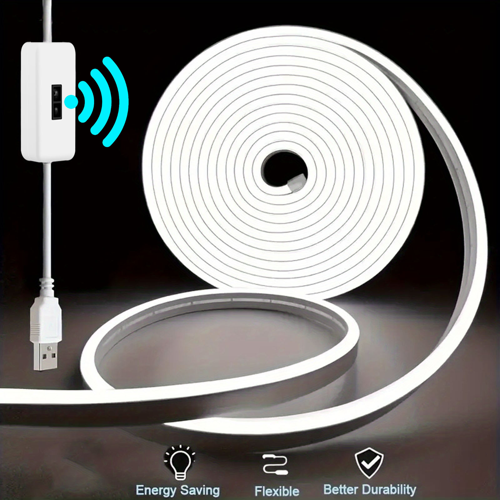 Rope Light Decoration - モーションセンサーネオン LED ライトストリップ USB 調光可能なスイッチネオンサイン柔軟なシリコーンロープチューブ防水家庭用屋外装飾