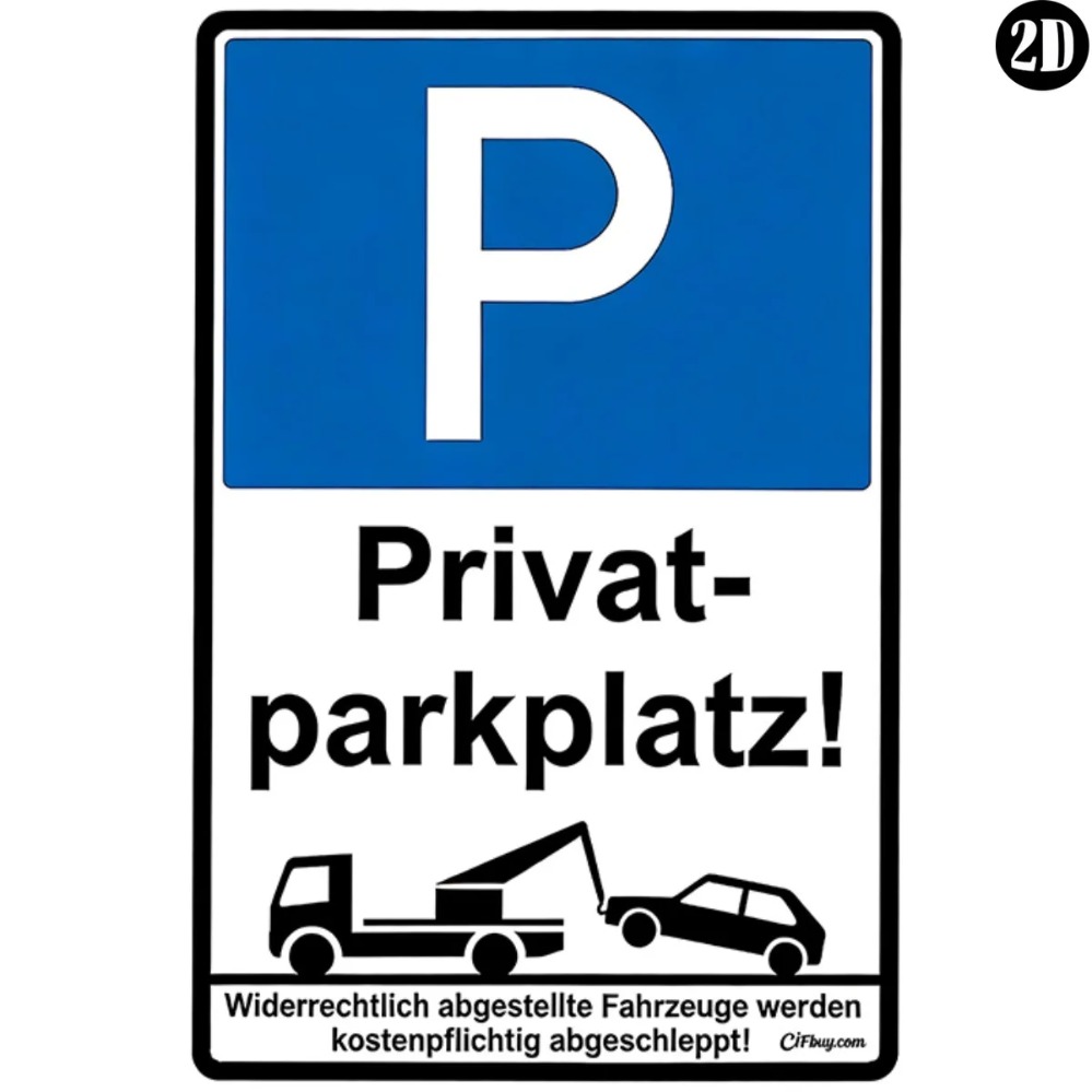 Germany Home Decor - ドイツのプライベートパークプラッツ「駐車禁止」メタルサイン レトロなブリキ製飾り板 壁飾り
