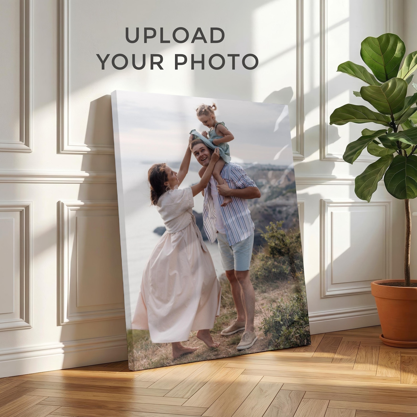 Home Decor For Wedding - パーソナライズされた写真キャンバス、カスタムファミリーウォールアート、大型写真キャンバス、結婚祝い、写真からキャンバスへのプリント、家の装飾ウォールアート