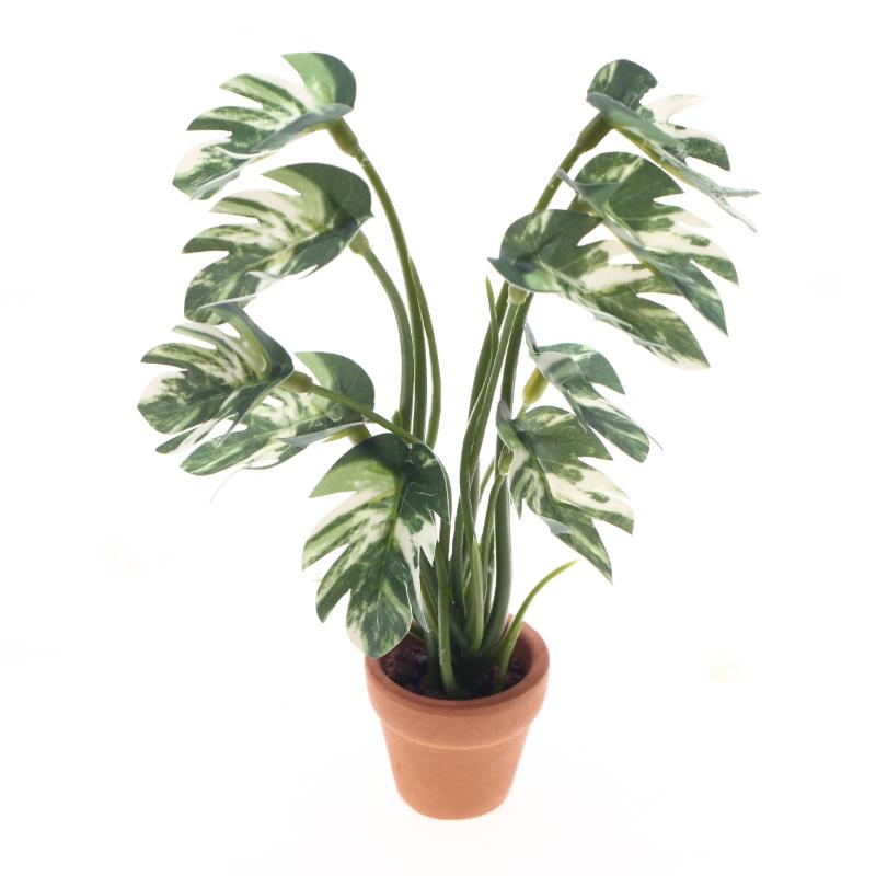 Home Decor Diy - 新品。1個入り 1/12 ドールハウス シミュレーション モンステラ 緑の植物