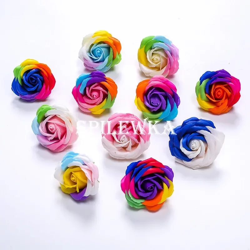 Home Decor Diy - Spilewka 6 × 7 センチメートルカラフルなローズ造花 25