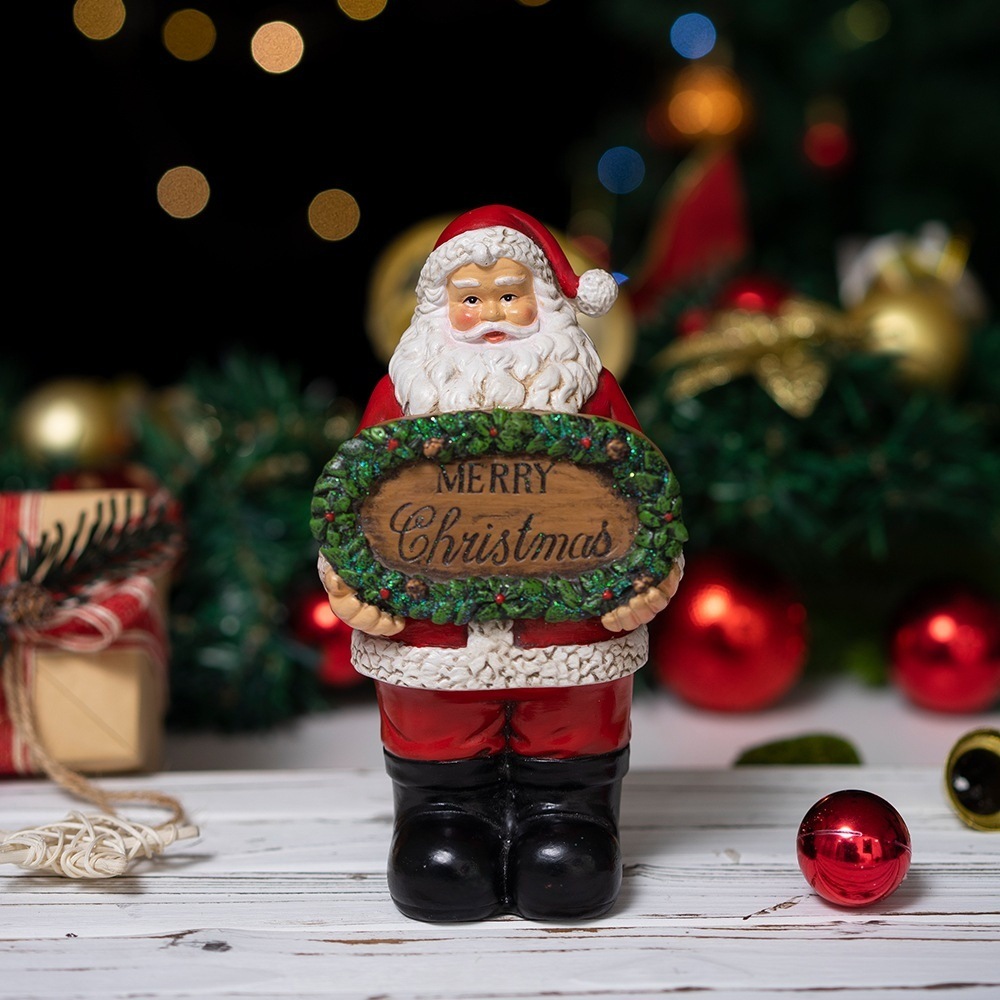 サンタ面白いクリスマスデコレーション樹脂製サンタクロース像ク - Home Xmas Decor Ideas のレビューと価格