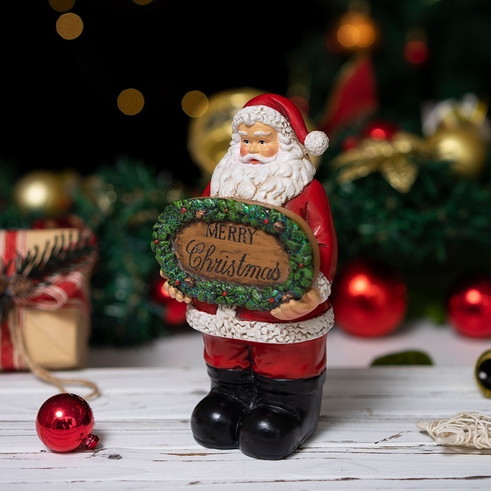サンタ面白いクリスマスデコレーション樹脂製サンタクロース像ク - Home Xmas Decor Ideas のレビューと価格