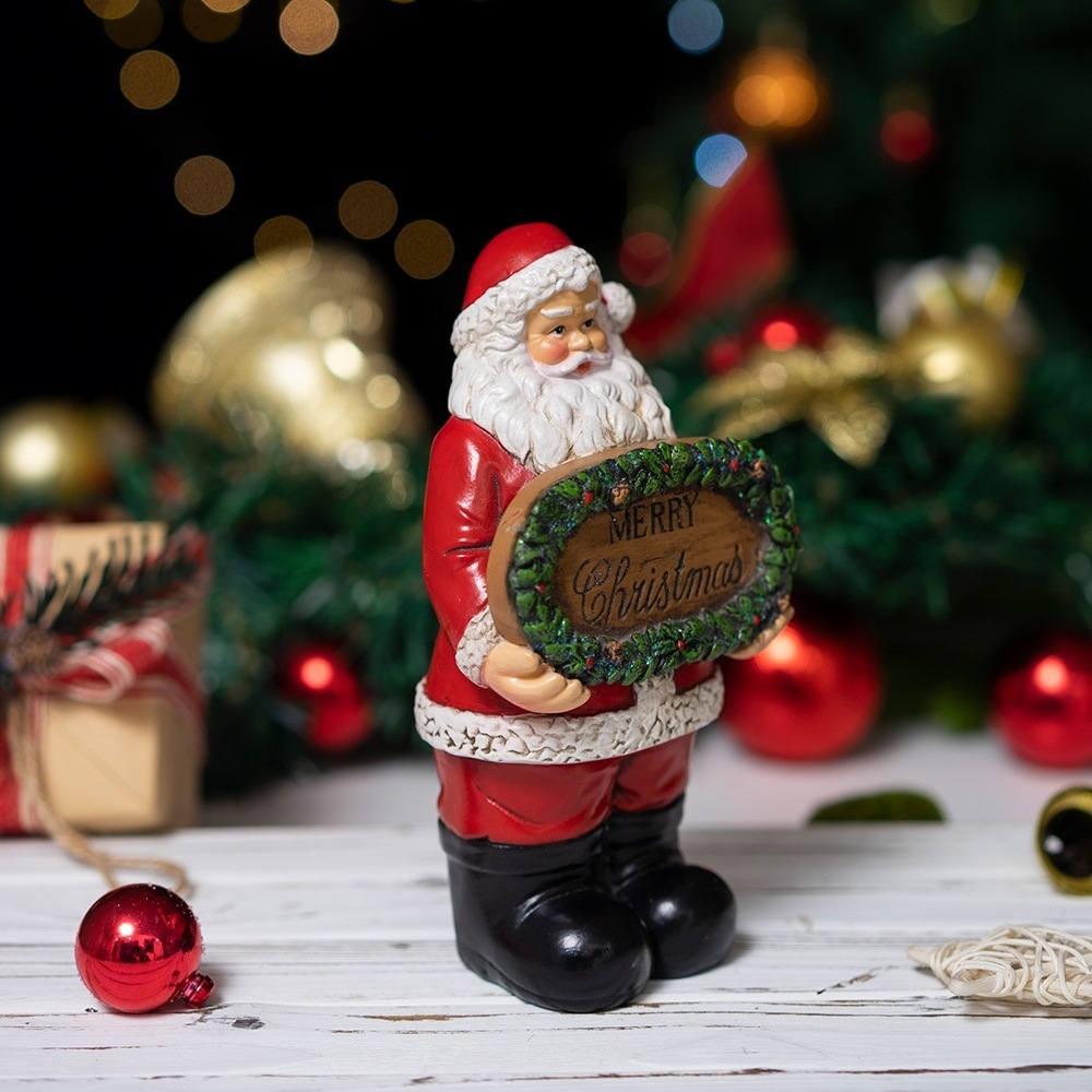 サンタ面白いクリスマスデコレーション樹脂製サンタクロース像ク - Home Xmas Decor Ideas のレビューと価格