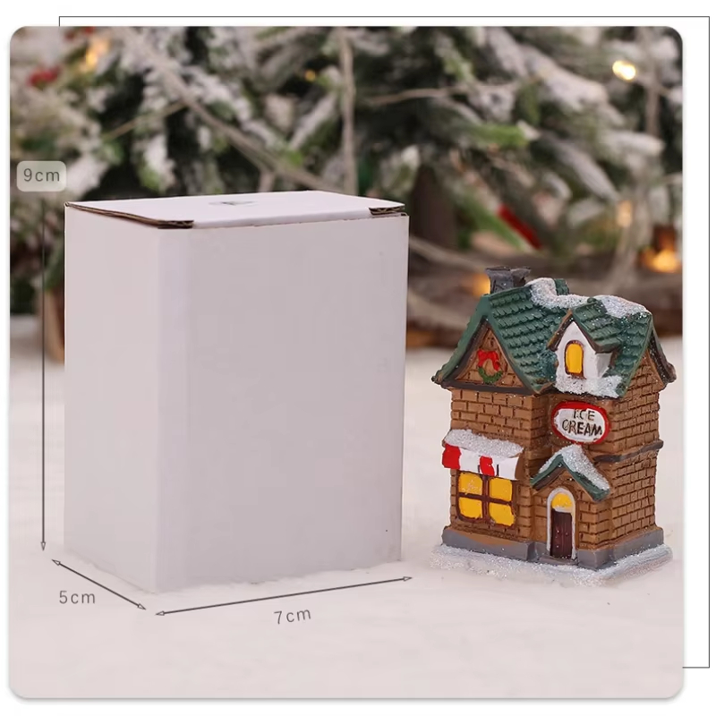 1Pc ミニクリスマスハウスライト樹脂オーナメント子供の寝室 - Home Xmas Decor Ideas のレビューと価格