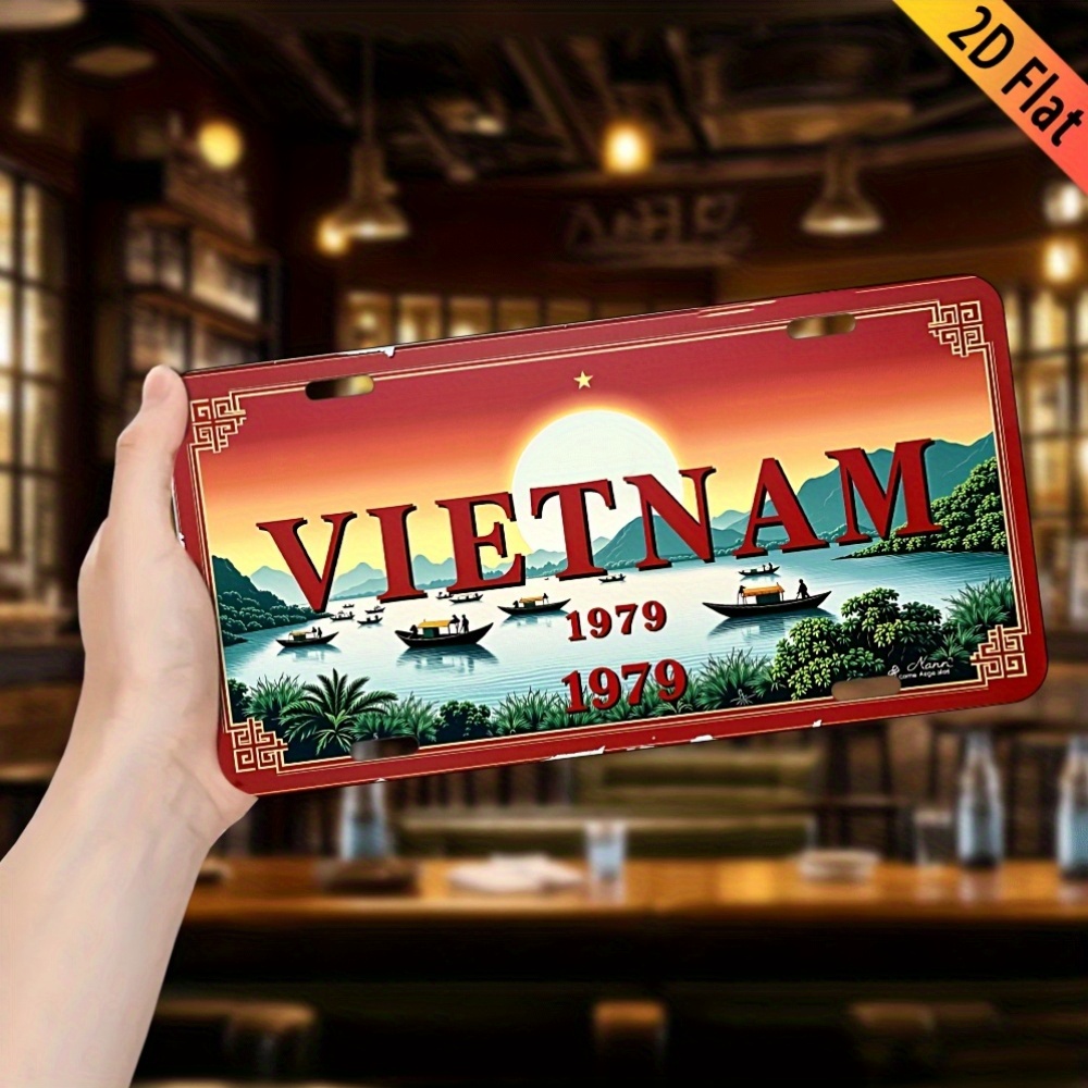 ベトナム 1979 風光明媚な川の風景 ナンバープレートスタ - Home Decor Vietnam のレビューと価格