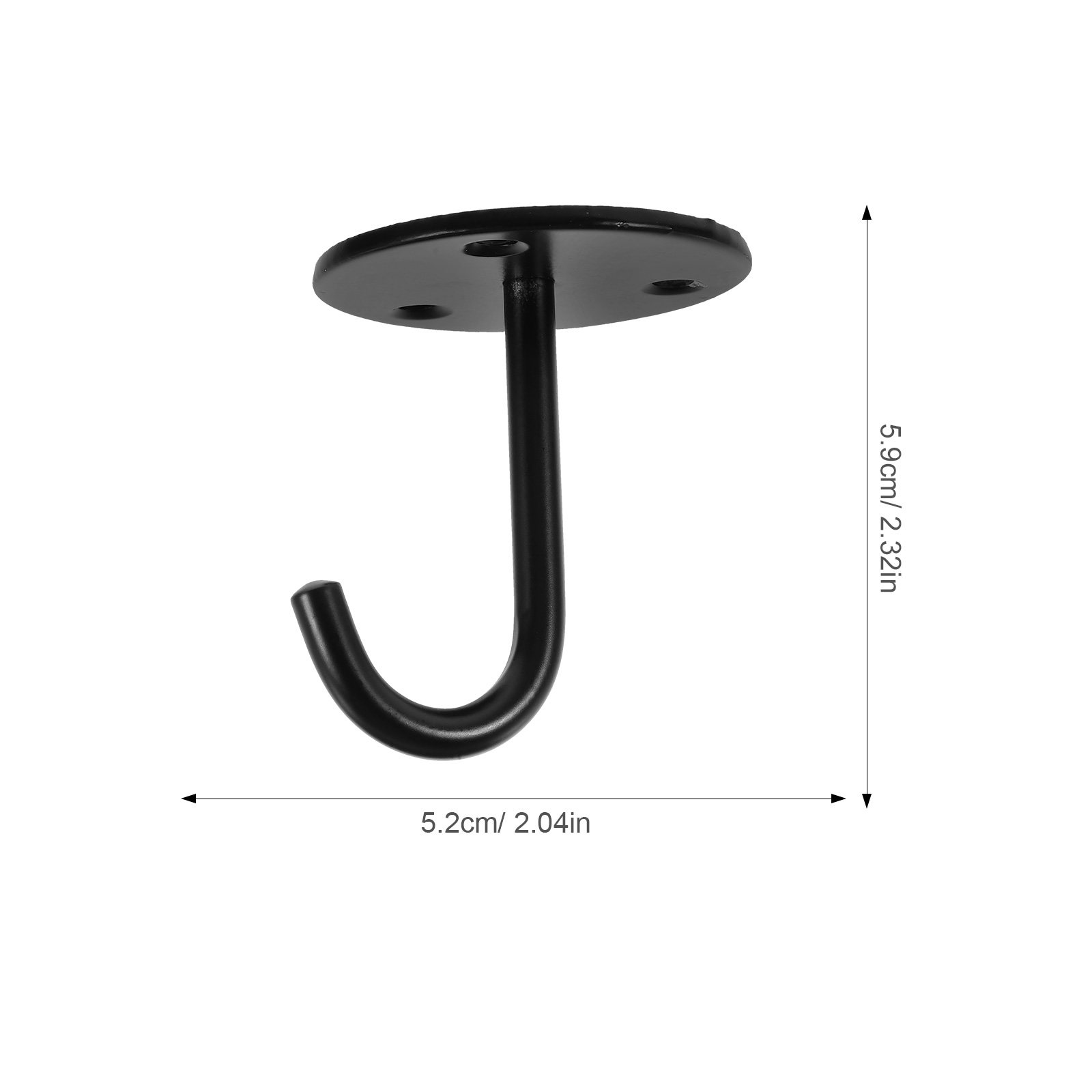 2個入り ブラック天井フック ヘビーデューティー レトロメタ - Home Decor Retro のレビューと価格