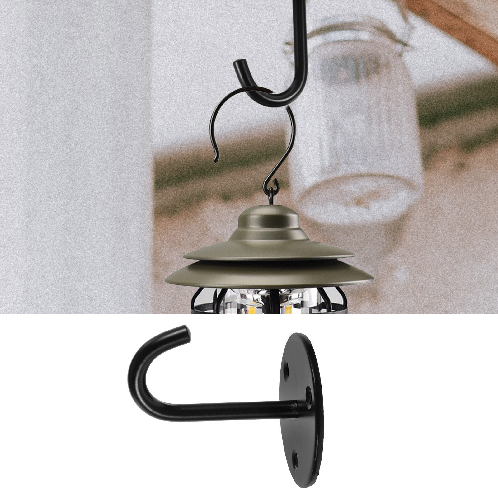 2個入り ブラック天井フック ヘビーデューティー レトロメタ - Home Decor Retro のレビューと価格