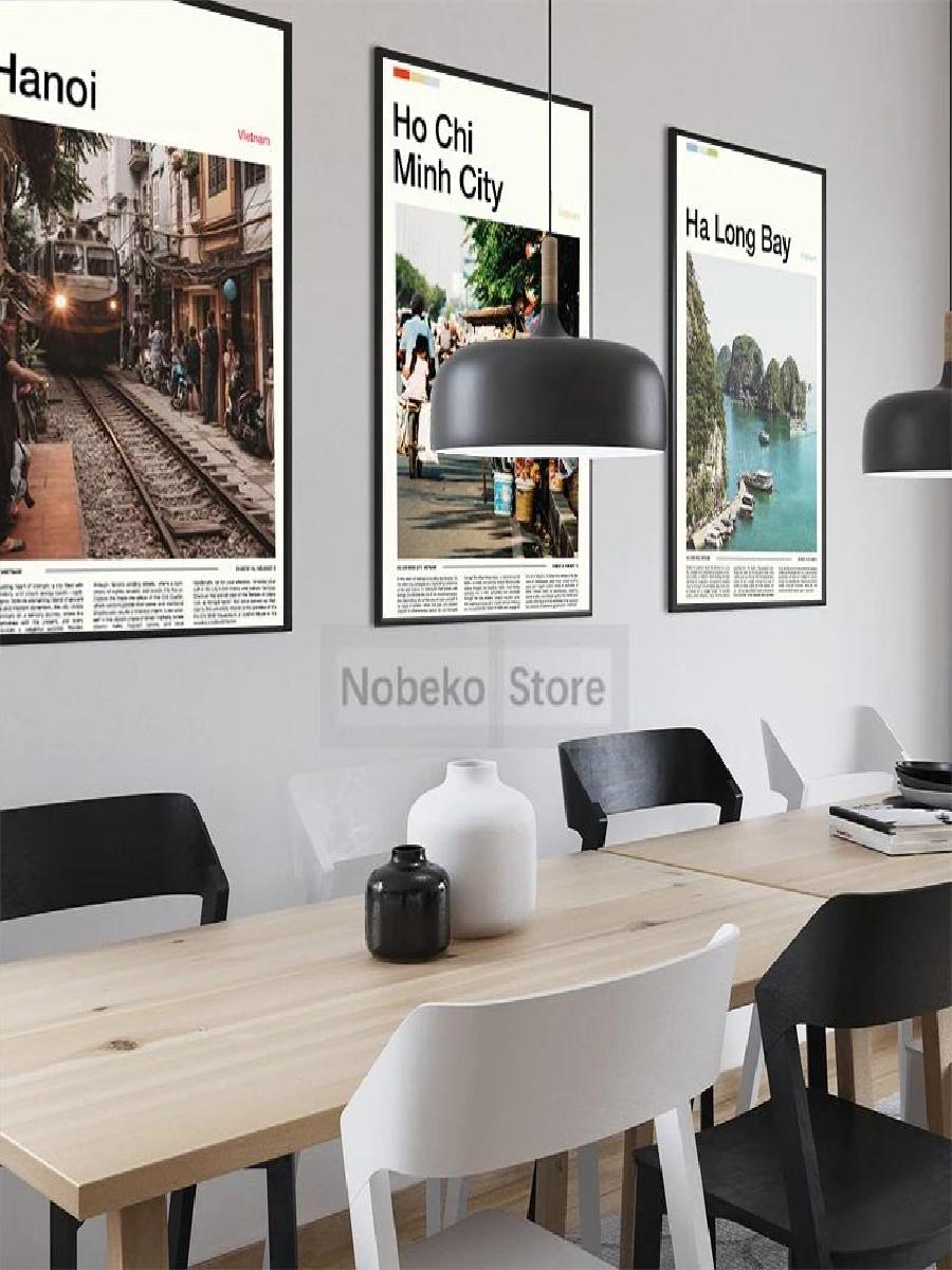 部屋の装飾のためのベトナムの旅行ポスター,壁の芸術のためのキ - Home Decor Vietnam のレビューと価格