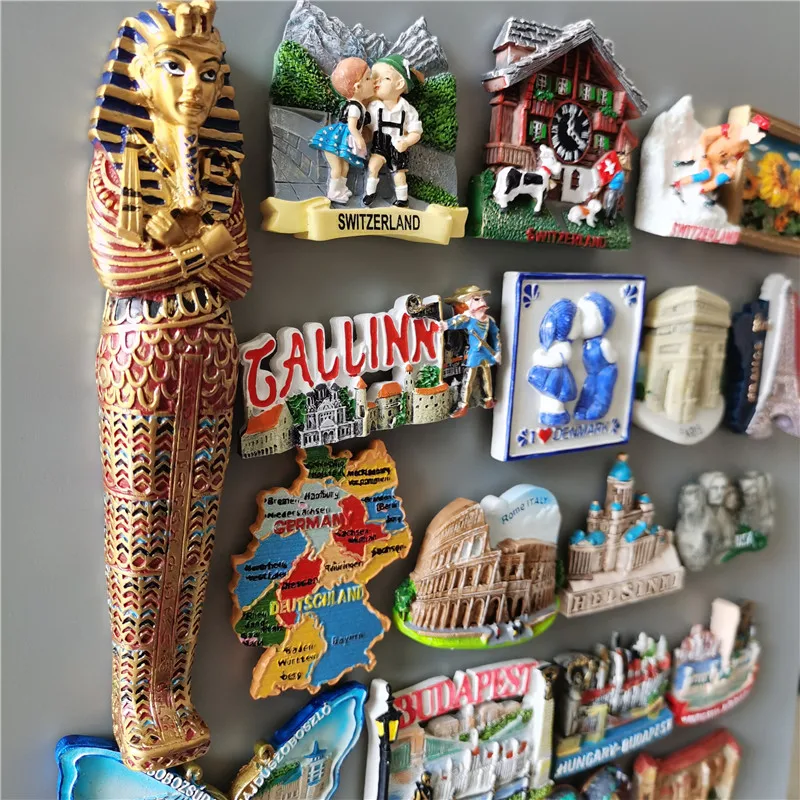 エジプトの冷蔵庫用マグネット,家の装飾ステッカー,スイス,エ - Germany Home Decor のレビューと価格
