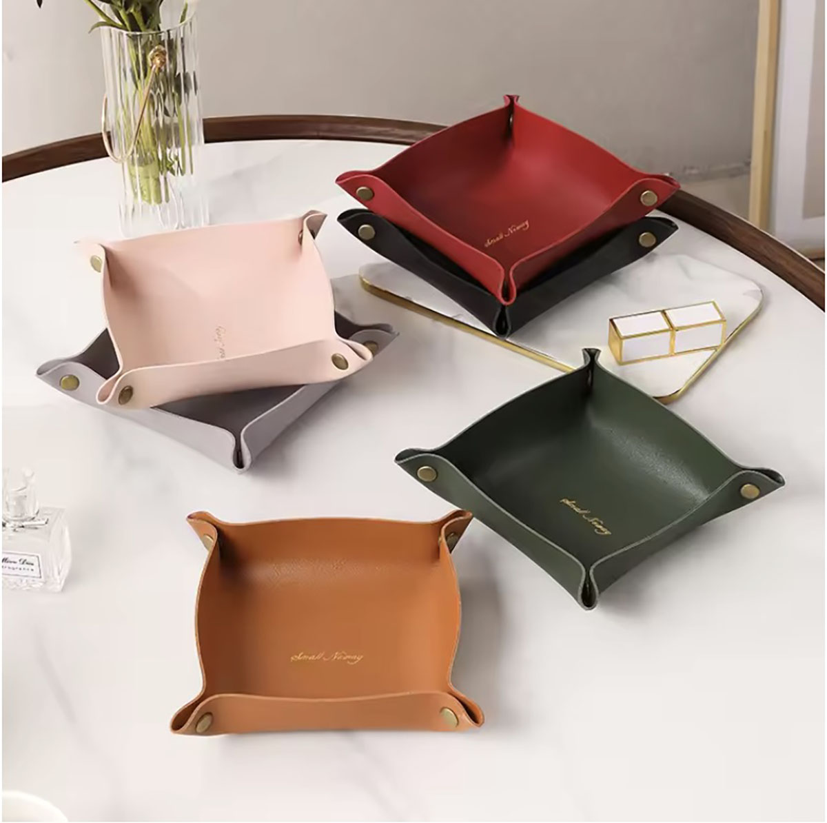 北欧スタイルの革収納トレイデスクトップオーガナイザーキージュ - Home Decor Organizer のレビューと価格