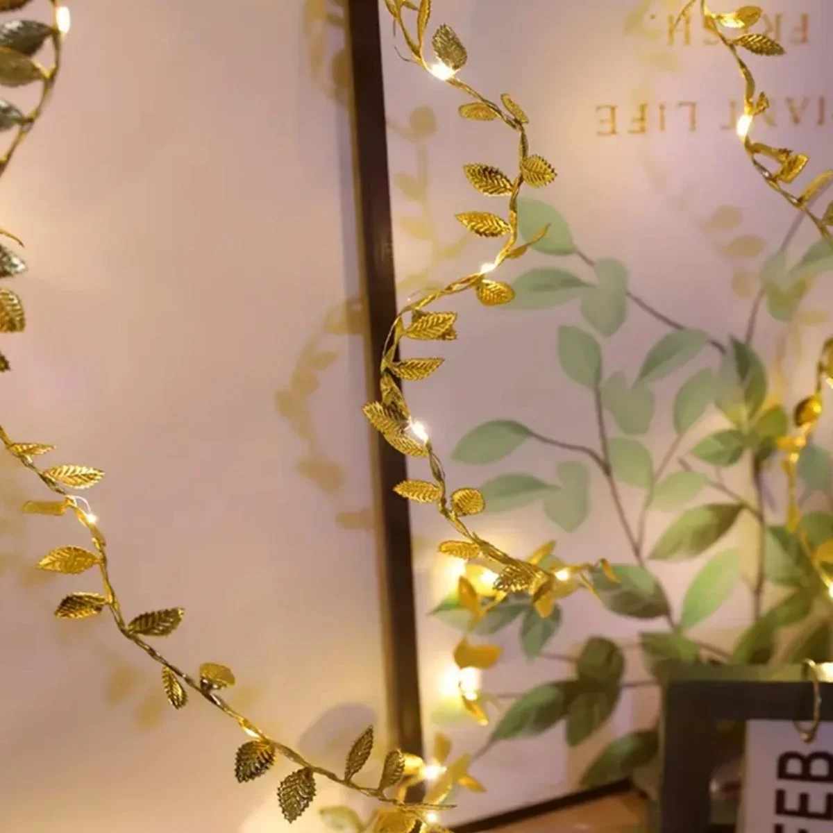 20個のLED,50個のLED,100個のLED,金と銀の葉 - Rope Light Decoration のレビューと価格