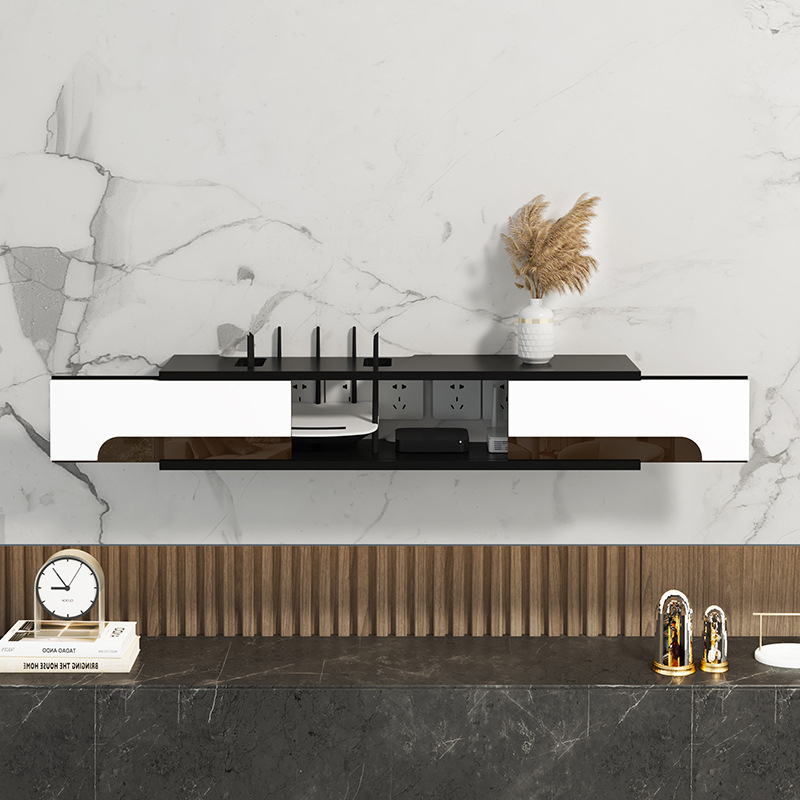 壁掛け式ルーター収納ボックス 穴あけ不要 テレビセットトップ - Home Decor Organizer のレビューと価格