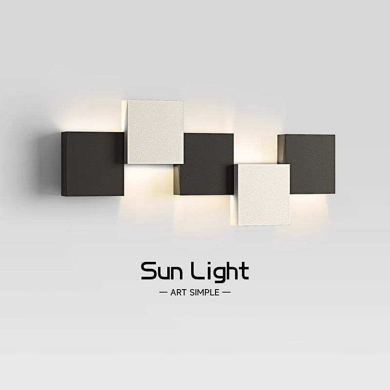 モダンミニマリストスクエアウォールスコンス、ベッドサイドリビ - Home Decor Minimalist Style のレビューと価格