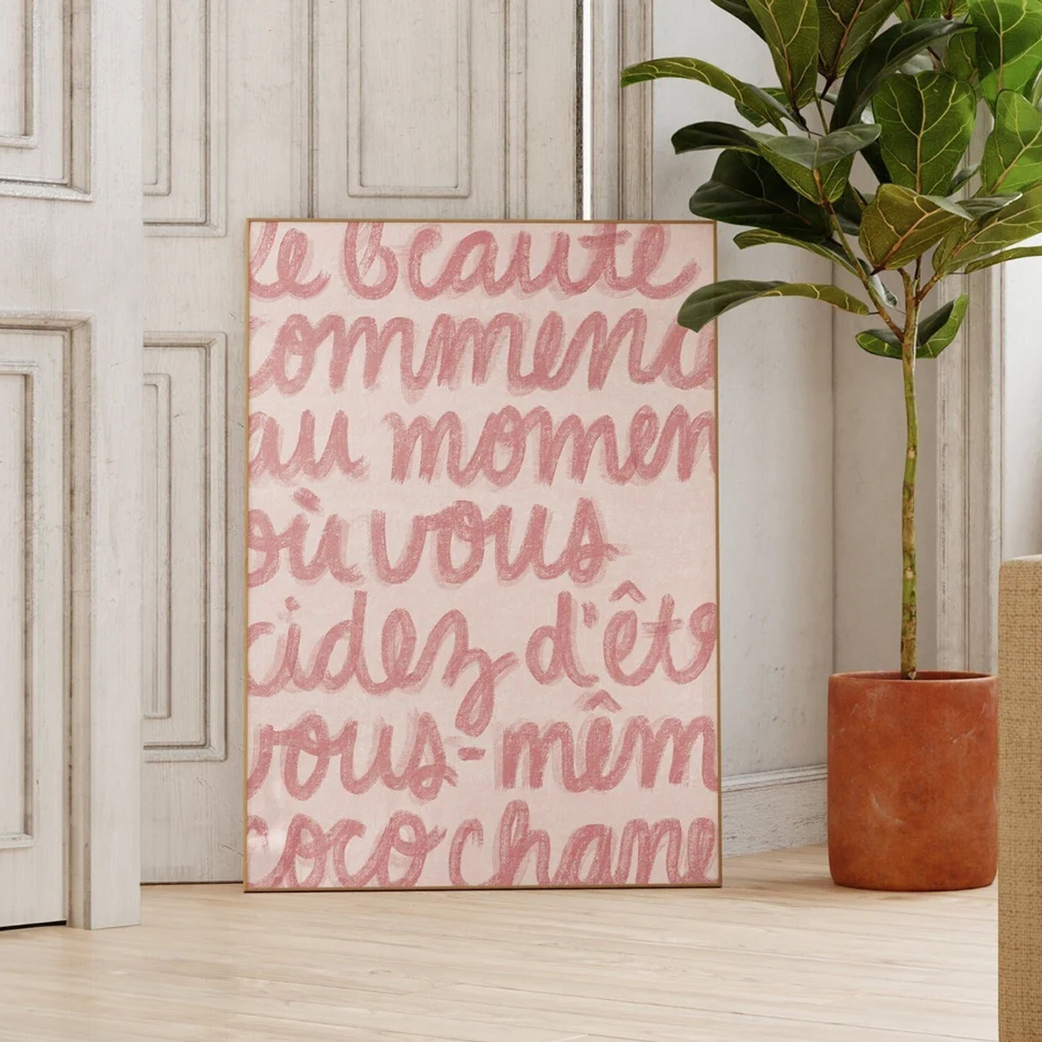 シンプルなトレンディなテキスト印刷ポスター、シンプルなキャン - Home Decor Vietnam のレビューと価格