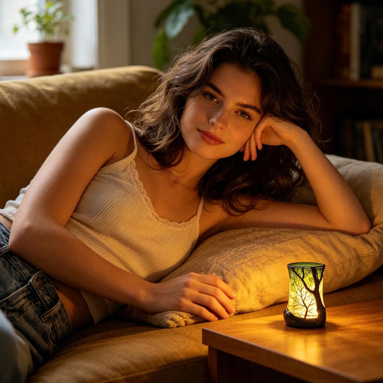 ベッドサイドテーブルランプ フォレストナイトライト 装飾的な - Home Decor Light のレビューと価格