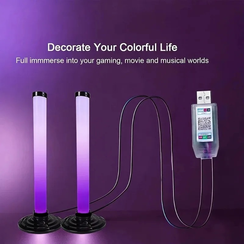 RGB LEDライトバー USB給電式、スマートTVアンビエ - Home Decor Light のレビューと価格