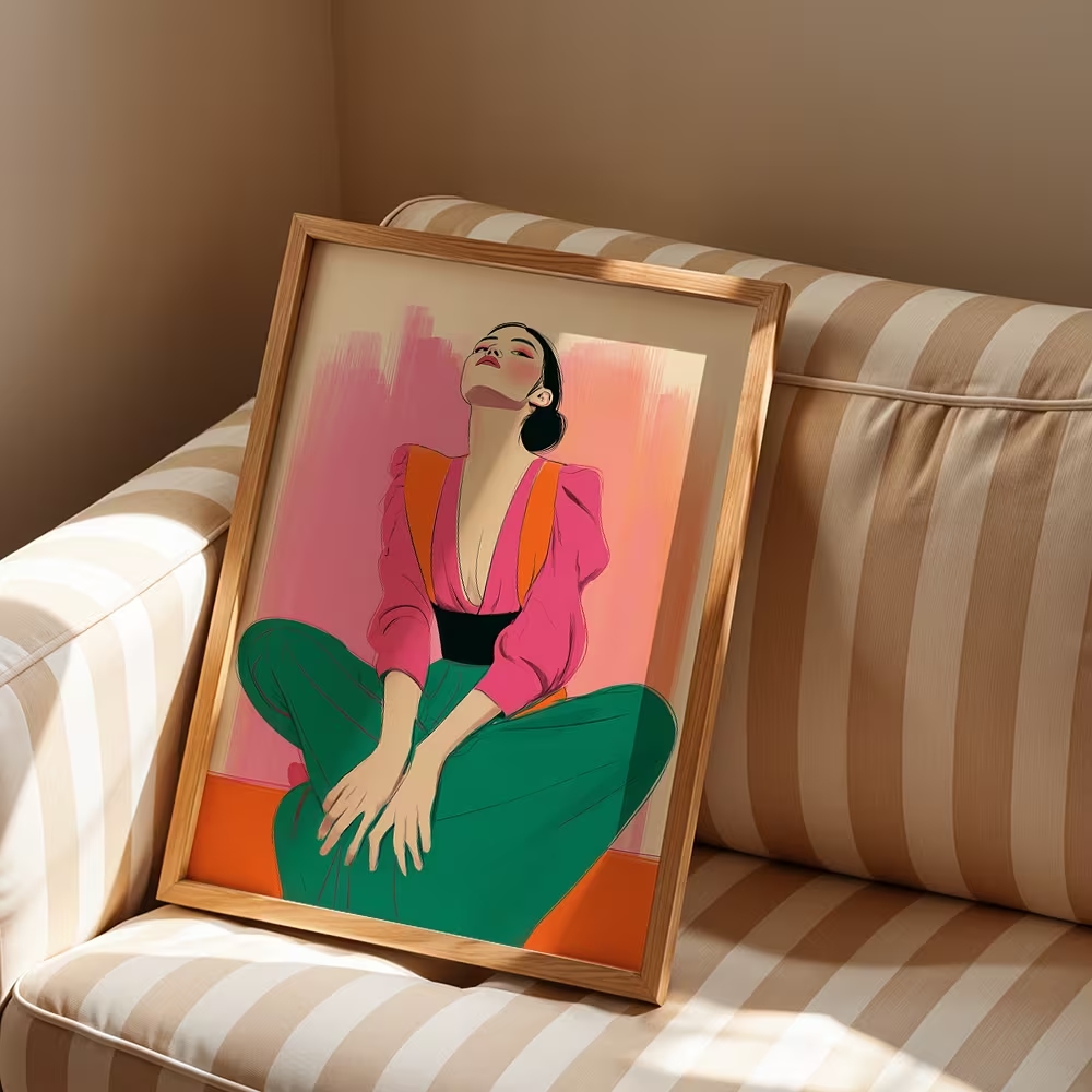 モダン、レトロ、多元主義フェミニズムウォールアートプリントキ - Home Decor Retro のレビューと価格