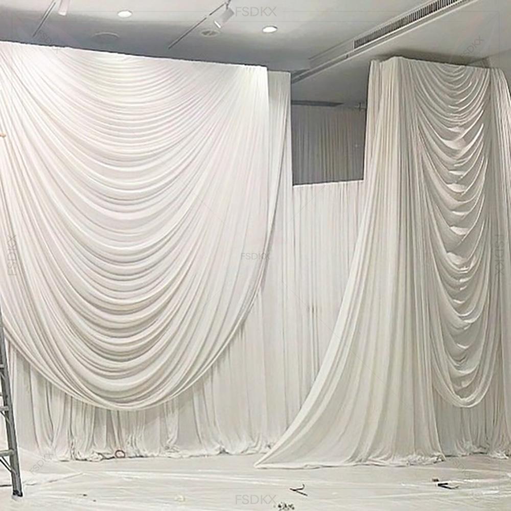 FSDKX 格安 ホワイト アイスシルク生地 ウェディングパ - Rope Light Decoration のレビューと価格