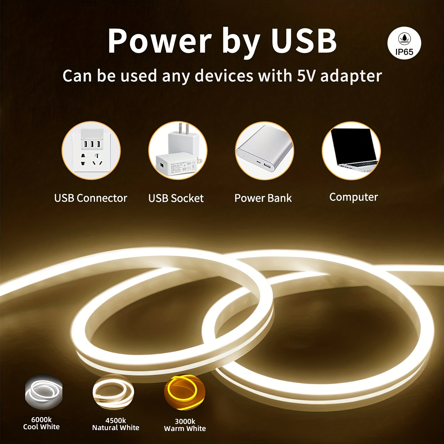 ネオンLEDライトストリップ 5V USBモーションセンサー - Rope Light Decoration のレビューと価格