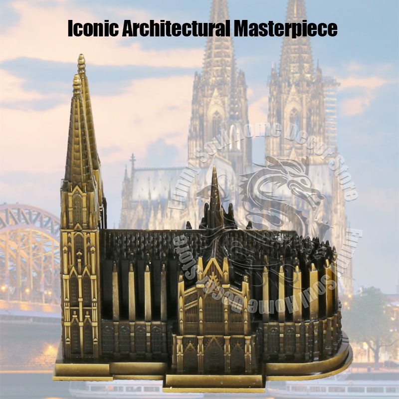 金属ケルン大聖堂ドイツゴシック建築モデル中世教会レプリカグッ - Germany Home Decor のレビューと価格