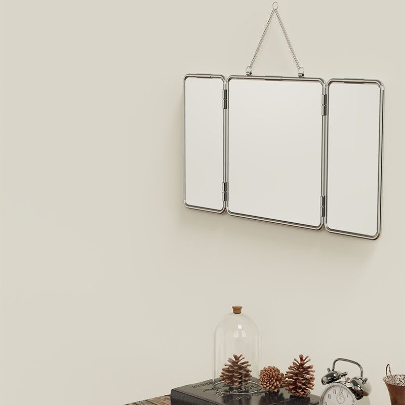 インスタ風 スクエア 三つ折り 壁掛けミラー 金属 ステンレ - Home Decor Minimalist Style のレビューと価格