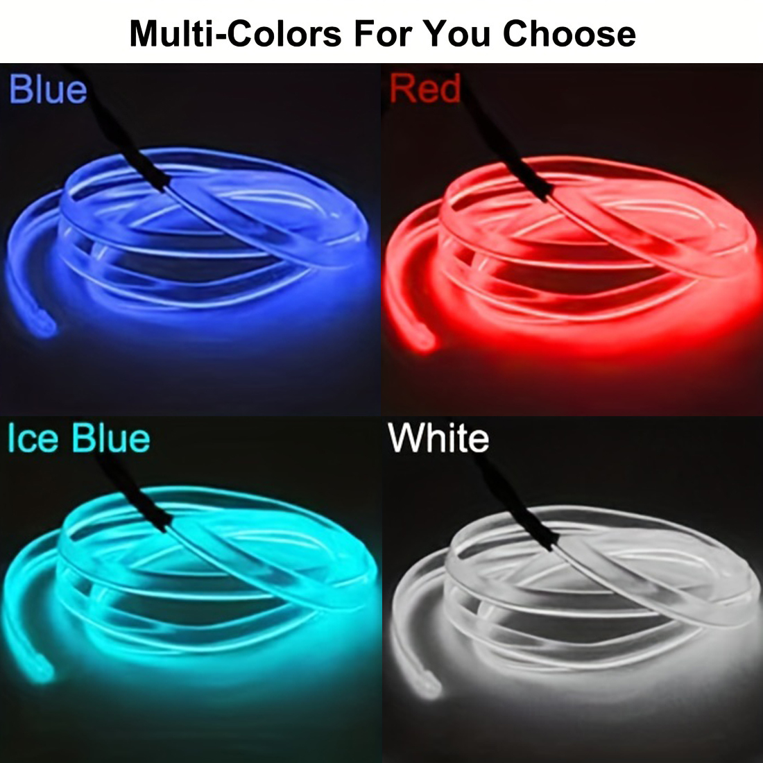 5mネオンLED車内照明ストリップ 5V DIYフレキシブル - Rope Light Decoration のレビューと価格