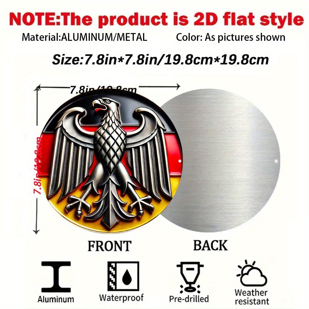VICTRIX ドイツ鷲の紋章ウォールアート - 7.8イン - Germany Home Decor のレビューと価格