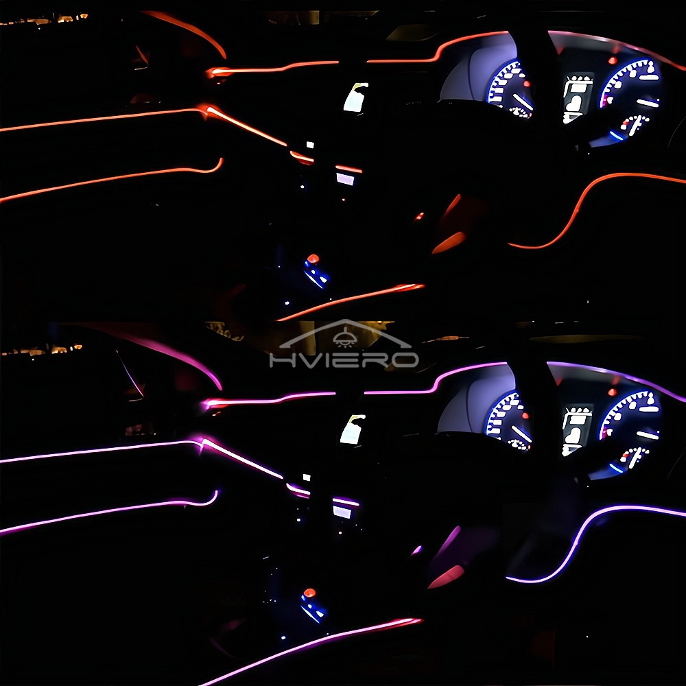 2 メートルユニバーサル車インテリア照明 LED ストリップ - Rope Light Decoration のレビューと価格