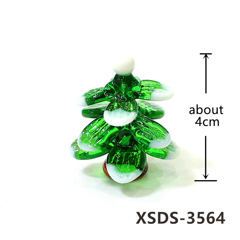 カスタムキュートなムラノガラス製クリスマスツリーミニフィギュ - Home Xmas Decor Ideas のレビューと価格