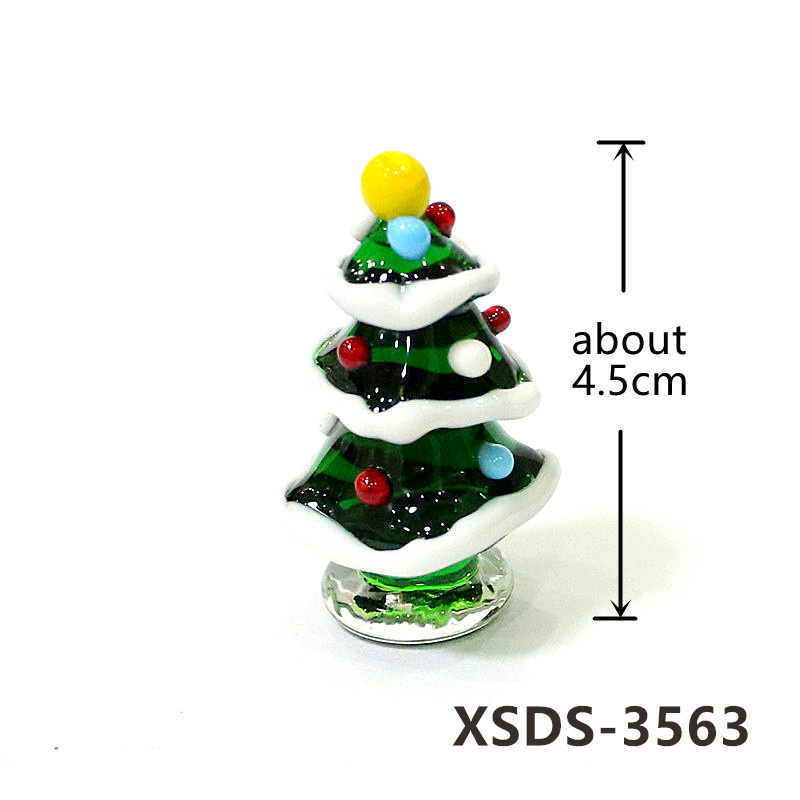 カスタムキュートなムラノガラス製クリスマスツリーミニフィギュ - Home Xmas Decor Ideas のレビューと価格
