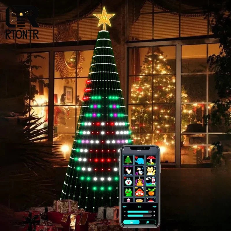 クリスマススターツリーライトRGB LED、Bluetoot - Home Decor Light のレビューと価格