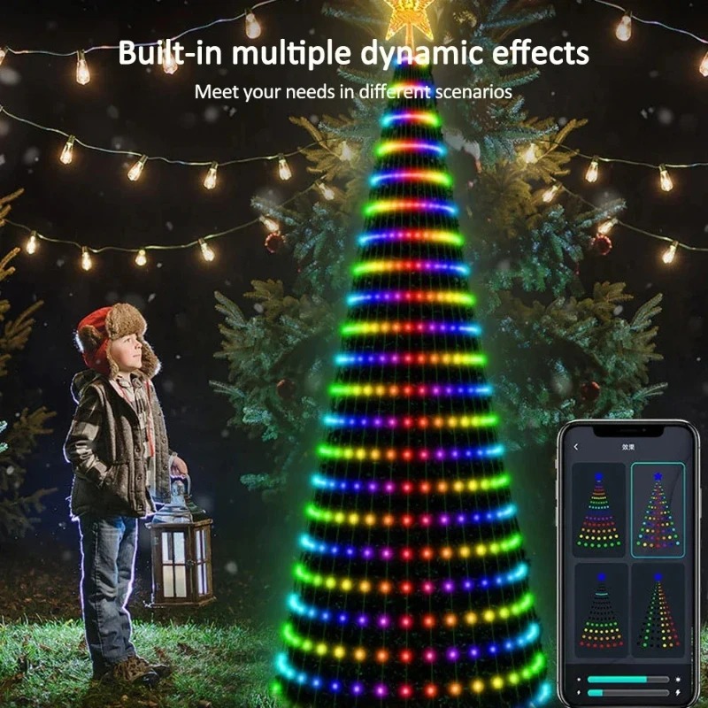 クリスマススターツリーライトRGB LED、Bluetoot - Home Decor Light のレビューと価格