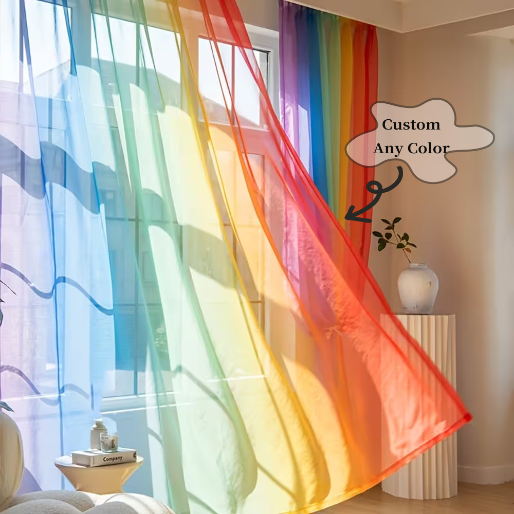 カスタム2Dフラット2枚組シアーカーテン、お好みのデザイン/ - Home Decor For Wedding のレビューと価格