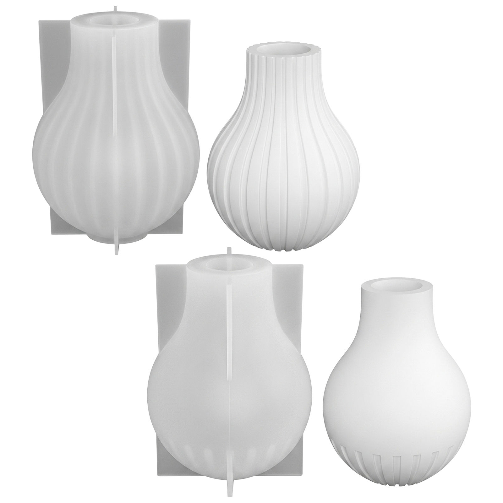 シリコン製花瓶型ストライプデザインモダンミニマリストスタイル - Home Decor Minimalist Style のレビューと価格