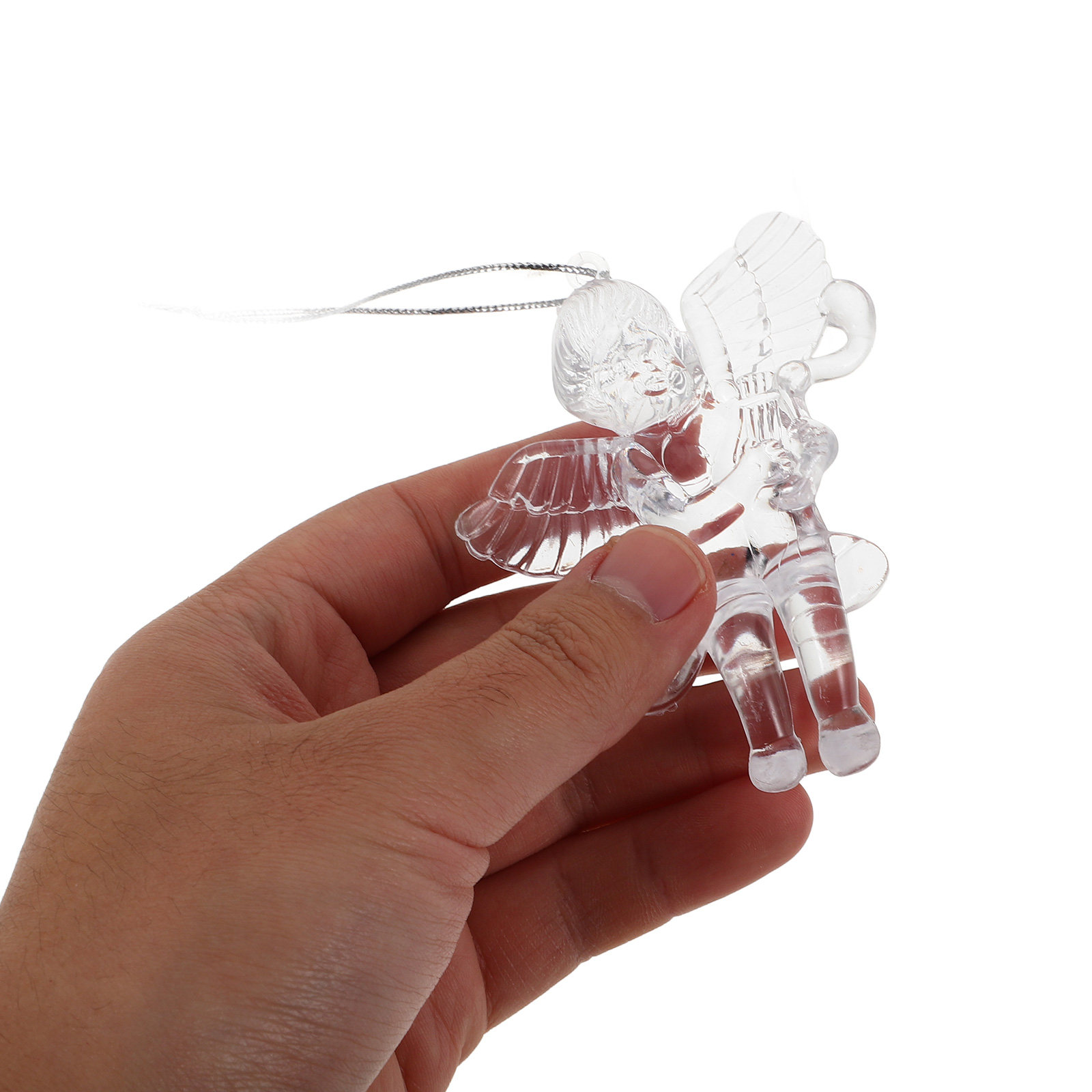 4 個透明キューピッド吊り下げ飾り透明アクリル天使装飾クリス - Home Christmas Decor のレビューと価格