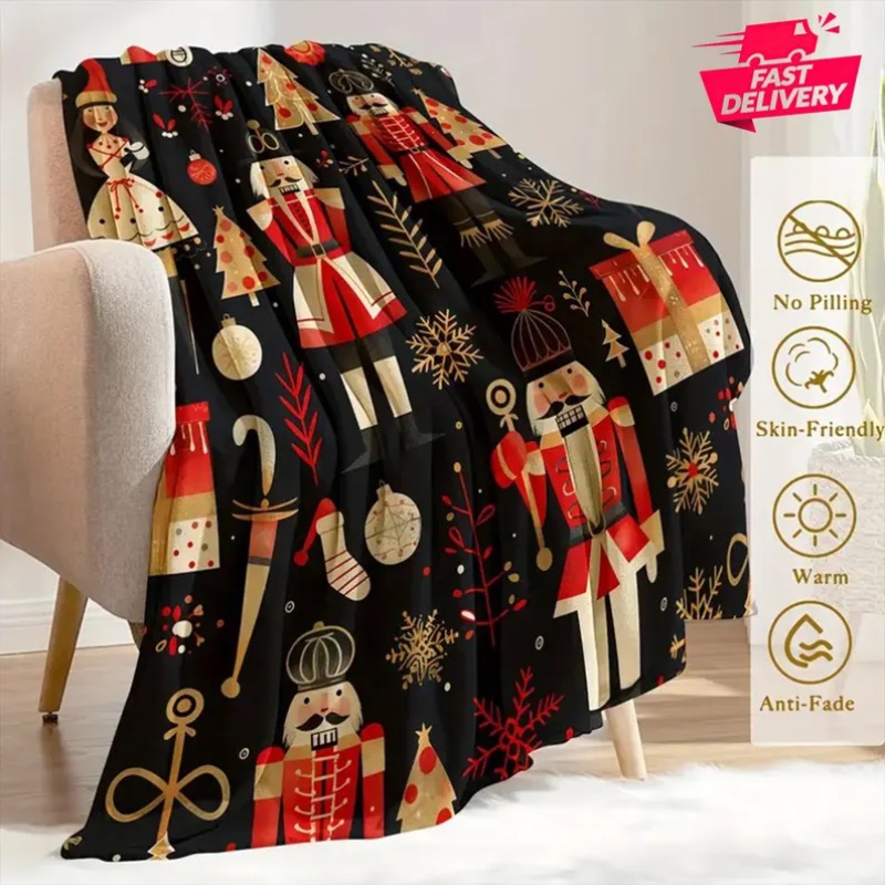 クリスマスブランケット トナカイ ホリデーギフト 冬のホリデ - Home Xmas Decor Ideas のレビューと価格
