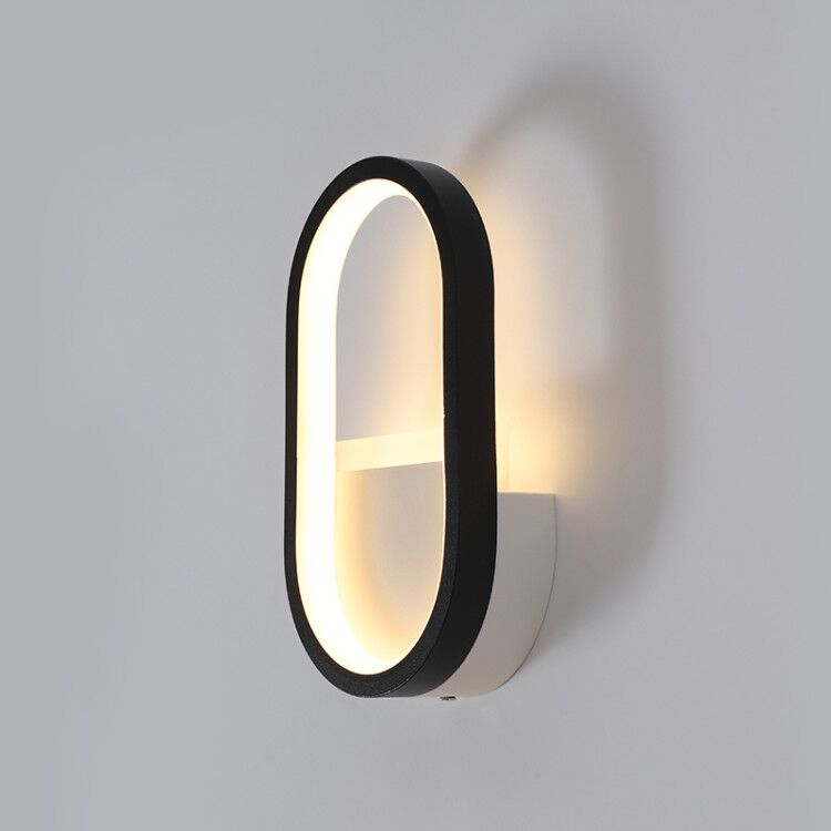モダンな北欧LEDウォールランプ、ミニマリストブラック幾何学 - Home Decor Light のレビューと価格