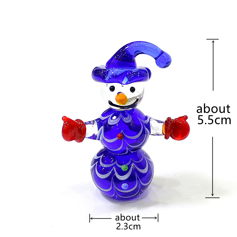 ミニガラス製雪だるまフィギュア かわいいクリスマスオーナメン - Home Xmas Decor Ideas のレビューと価格