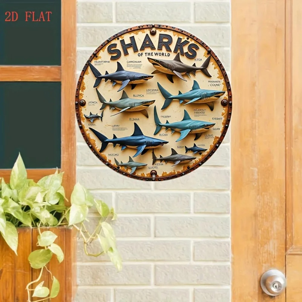 シャークブランド アルミ製メタルウォールアート装飾 リビング - Home Decor Brand のレビューと価格