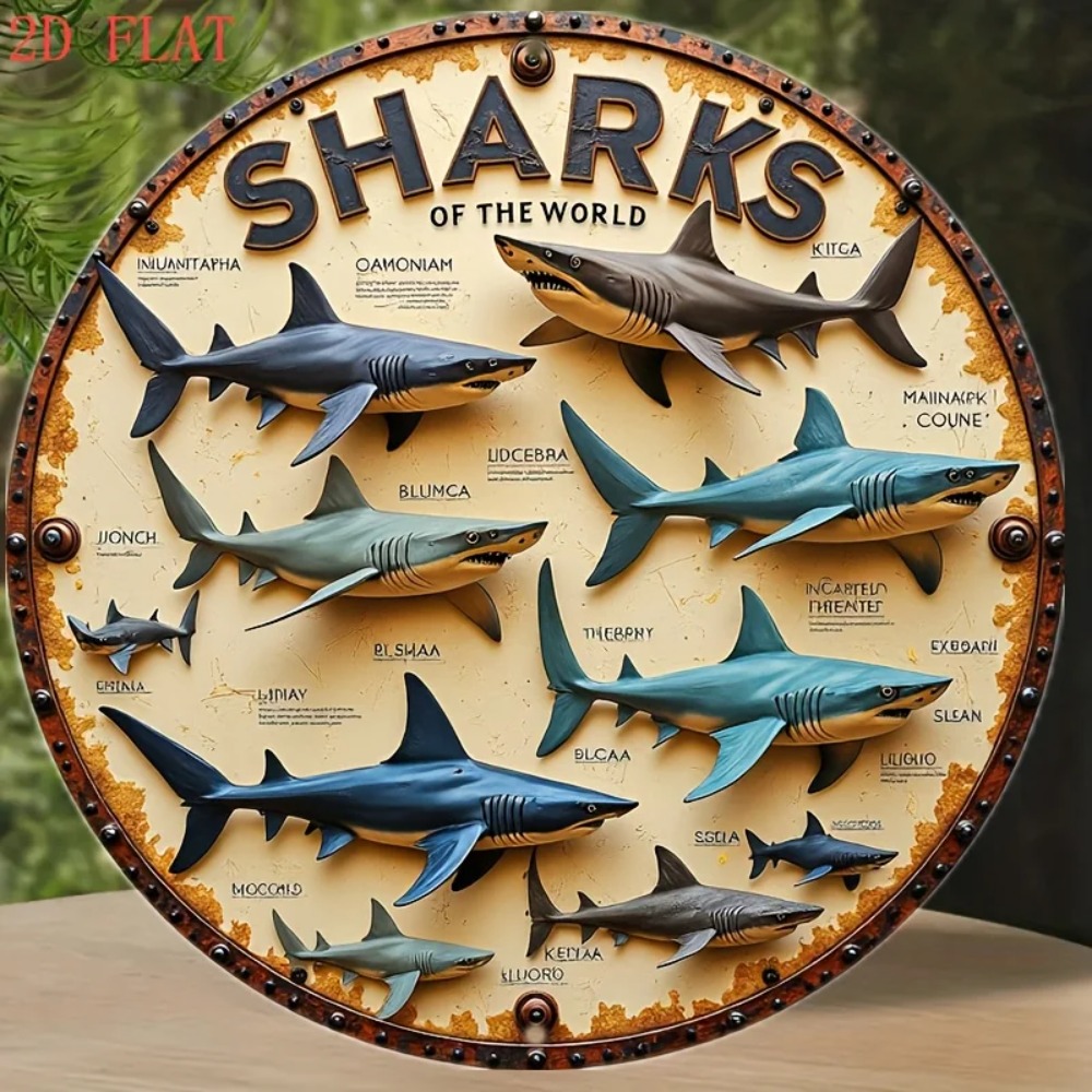シャークブランド アルミ製メタルウォールアート装飾 リビング - Home Decor Brand のレビューと価格