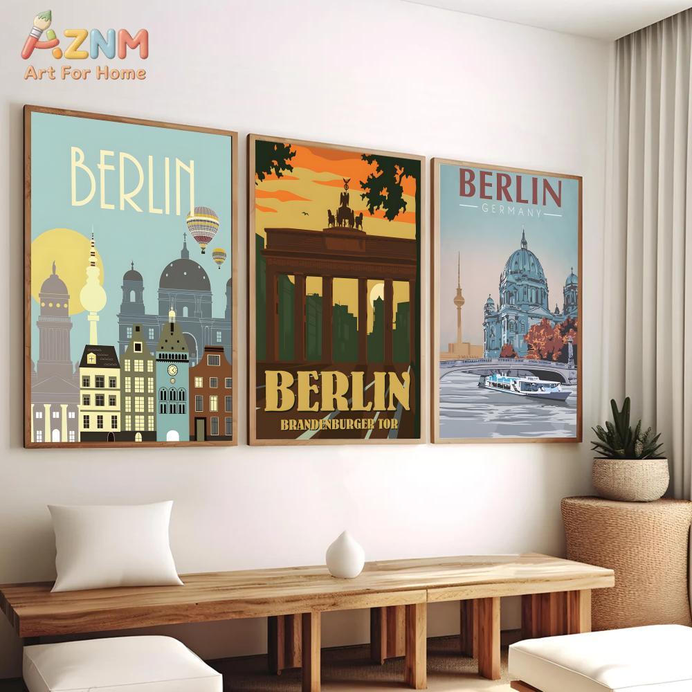 AZNM ベルリン ドイツ ランドマーク フレームレス キャ - Germany Home Decor のレビューと価格