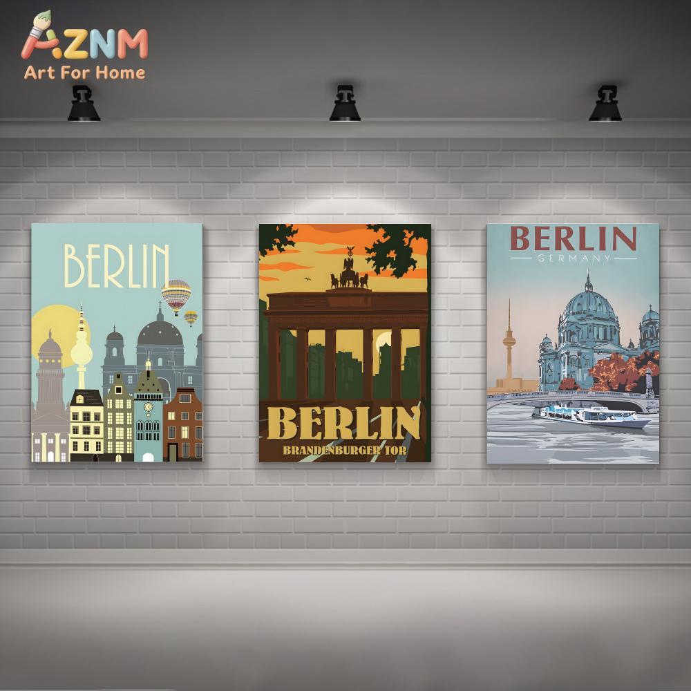 AZNM ベルリン ドイツ ランドマーク フレームレス キャ - Germany Home Decor のレビューと価格