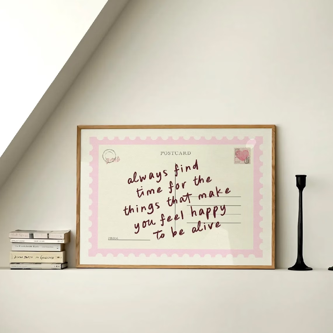 レトロなポストカード、時間を費やすことを促すウォールアートプ - Home Decor Retro のレビューと価格