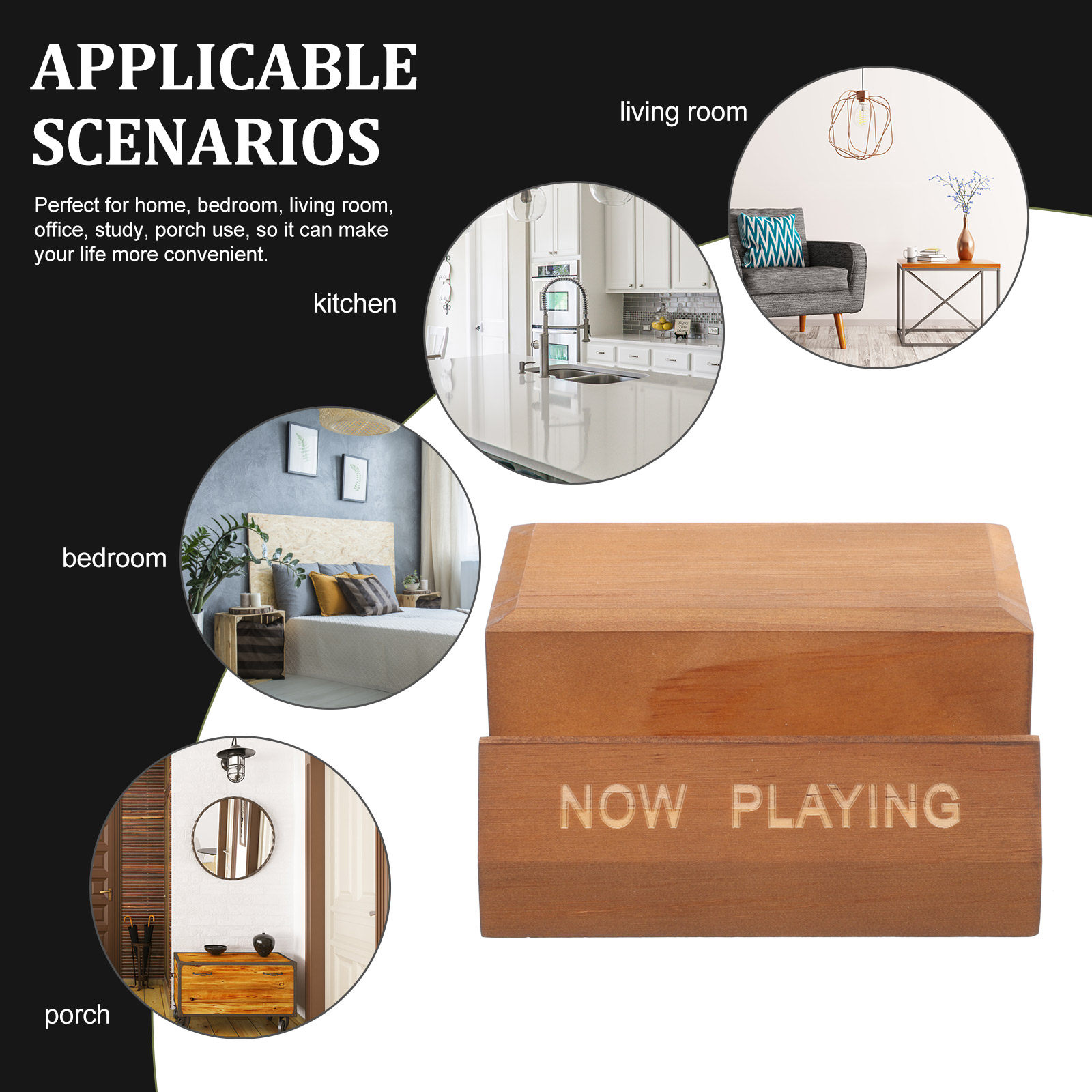 木製レコードホルダーラック ブラウン デスクトップCDディス - Home Decor Organizer のレビューと価格