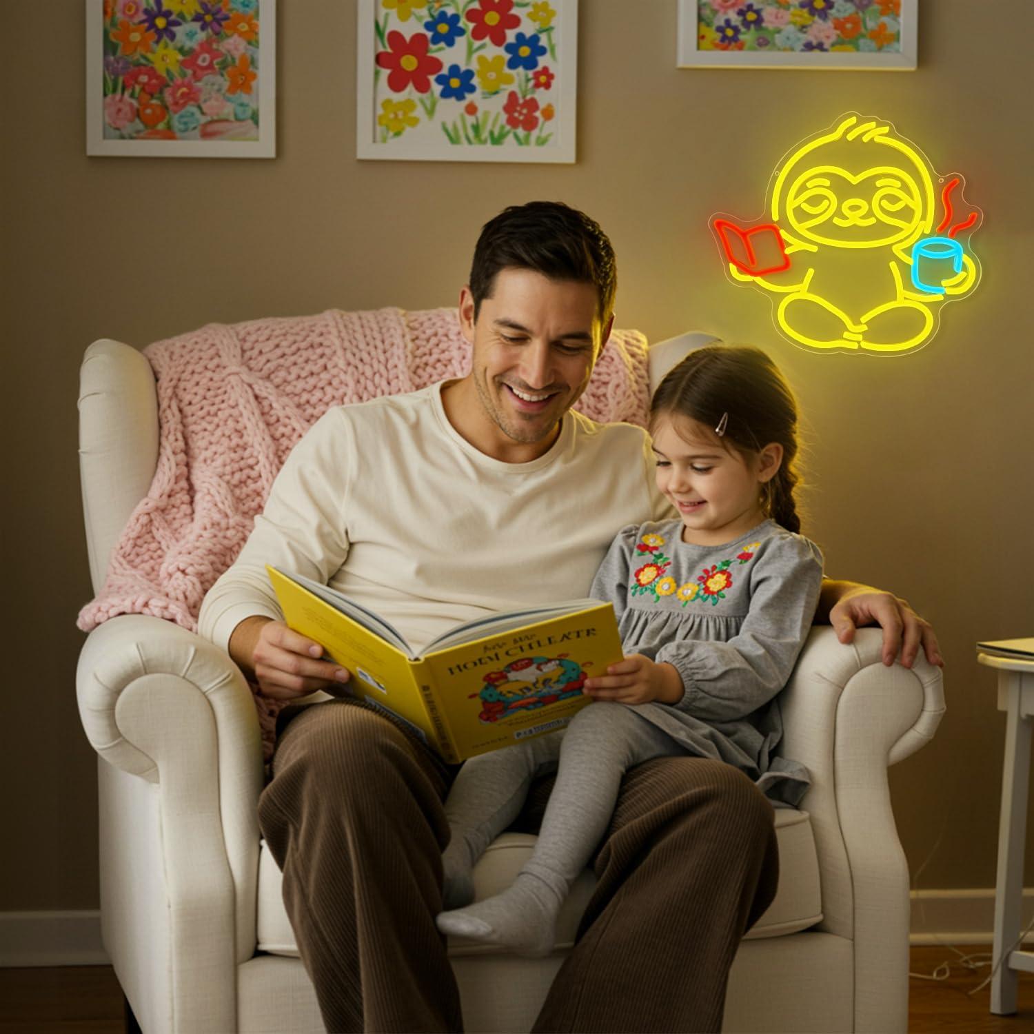 ナマケモノのネオンサインUSB調光LEDライト、寝室、リビン - Home Decor Light のレビューと価格