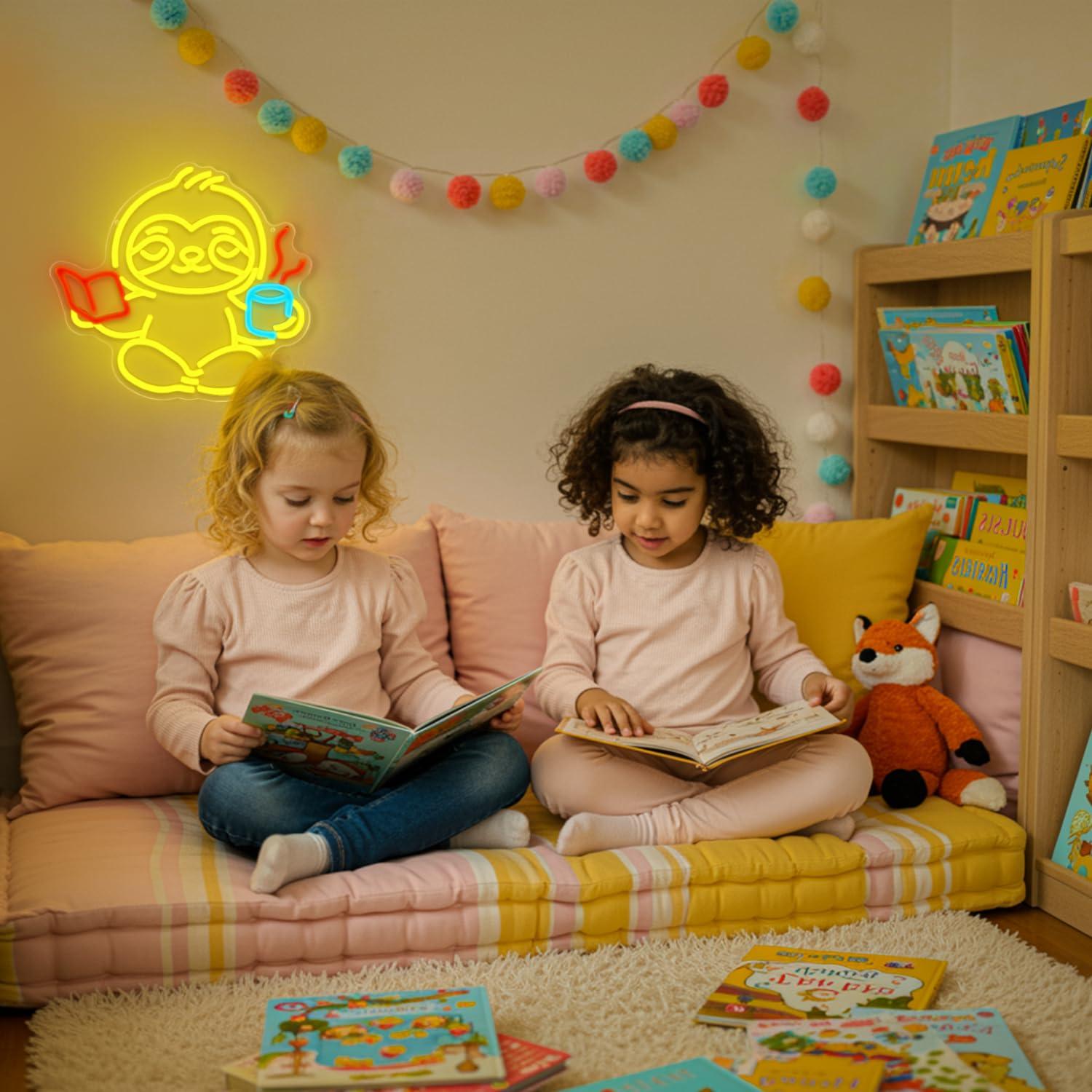 ナマケモノのネオンサインUSB調光LEDライト、寝室、リビン - Home Decor Light のレビューと価格
