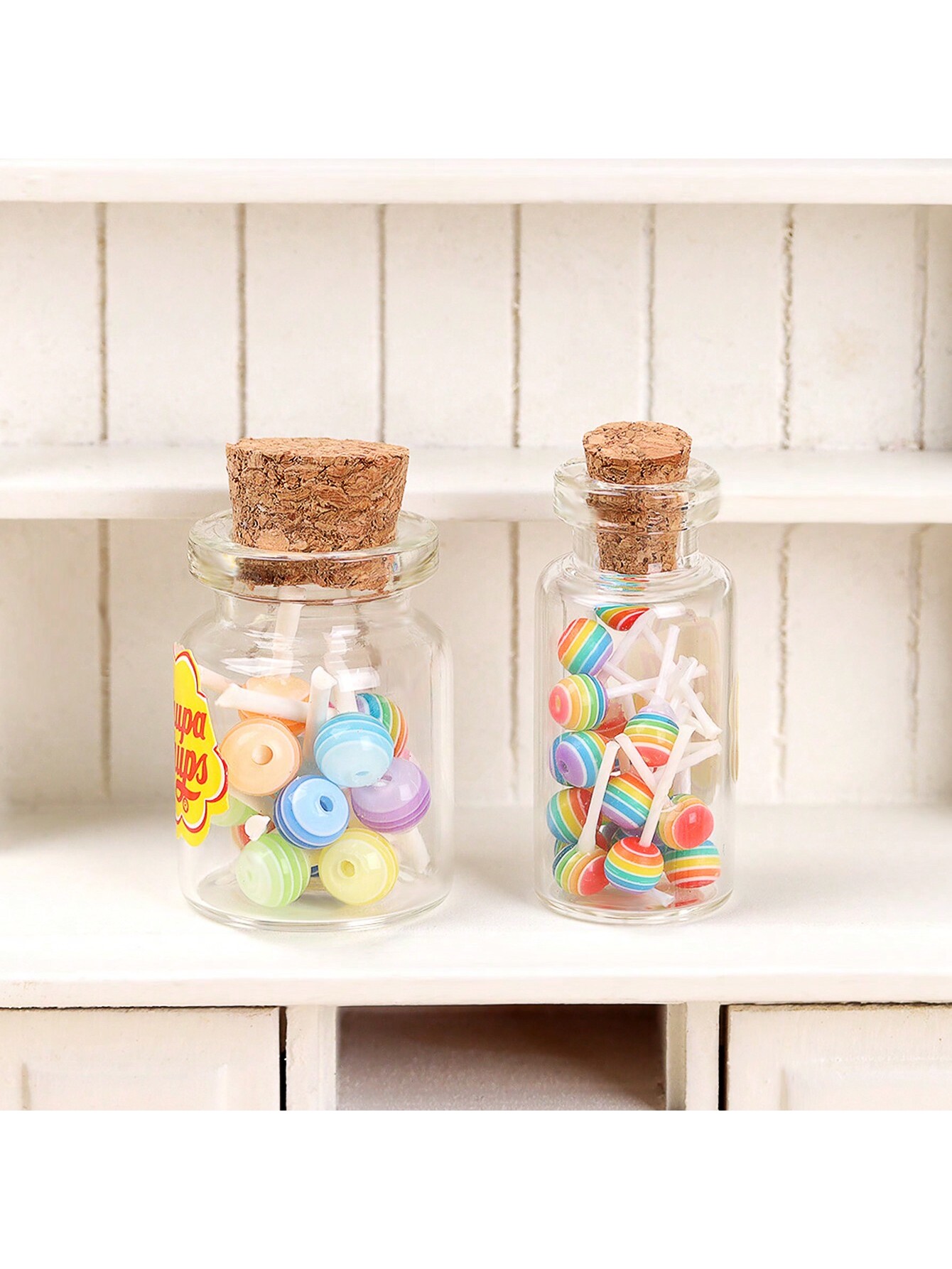 10 個のボトル入りロリポップドールハウスミニチュア装飾アク - Home Decor Diy のレビューと価格